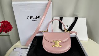 MINI BESACE BAG TRIOMPHE IN SHINY CALFSKIN UNBOXING [upl. by Spiros]