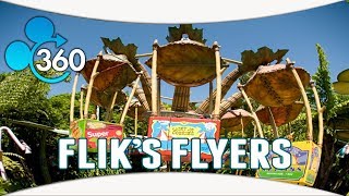 Fliks Flyers 360º VR 4K  Bugsland California Adventure Disneyland VR 360º [upl. by Wordoow635]