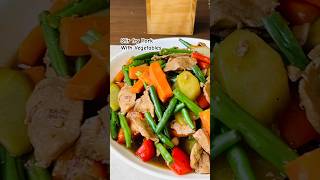 Stir Fry Pork with Vegetables stirfry stirfryrecipe stirfryporkrecipes stirfryvegetables fyp [upl. by Sydel]