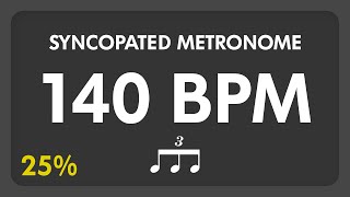 140 BPM  Syncopated Metronome  8th Triplets 25 [upl. by Lraep242]