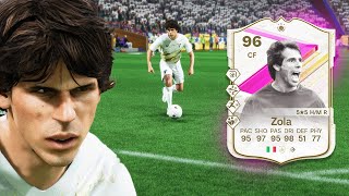 96 FUTTIES ICON ZOLA PLAYER REVIEW  EA FC 24 ULTIMATE TEAM [upl. by Marchak]