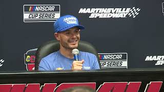 KYLE LARSON FELL ASLEEP IN THE INDY CAR SIMULATOR HE TELLS THE MEDIA AT MARTINSVILLE ABOUT IT [upl. by Lissy]