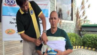 Flail Chest Management using Triangular Bandage [upl. by Ingmar]