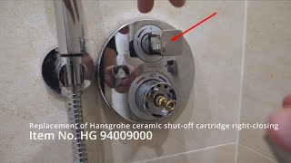 DIY Hansgrohe Ecostat E shutoff cartridge replacement  repair [upl. by Anovad]