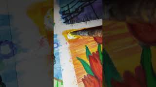 Tulip🌷 meetime youtubeshorts beginnerfriendly viralshorts painting easydrawingtutorial diy [upl. by Einhoj]