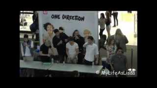 1D CD Signing Palisades Mall Part 5  Niall Talking  Signing the big Poster HD [upl. by Norvall]