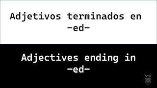 😎Adjetivos terminados en ed inglesespañol comunesútilesejemploslistaCAT ENGLISH 🧠 [upl. by Hayimas]