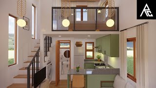 Superb LoftType Tiny House Design Idea 4x4 Meters Only [upl. by Asira616]