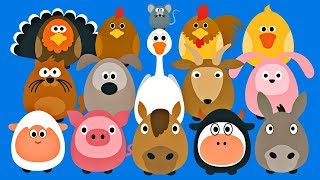 Learning Farm Animals for Kids  Fun Teaching Animals Video for Toddlers  Stacking Tsum Tsum Style [upl. by Kayne983]