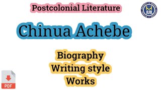 Writing style of Chinua Achebe [upl. by Bonny]