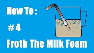 How to froth the milk foam for latte art [upl. by Wj]