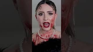 Pretty knife🔪 ⚠️fake blood⚠️ makeup makeuplook makeuptransformation fakeblood transition [upl. by Anivol]