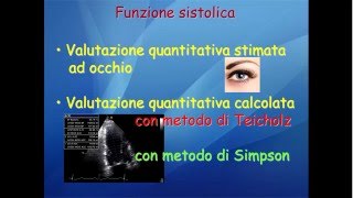 Elementi di ecocardiografia V video funzione sistolica [upl. by Charlot97]