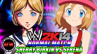 Sherry Birkin VS Serena 1  WWE 2K14  ANIME  Resident Evil 2 VS Pokémon XYZ [upl. by Salokin]