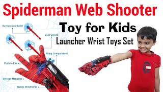 Spiderman Web Shooter Toy for Kids  Spider Web Shooters Toy Review  Childrens Educational Toys [upl. by Vonnie993]