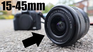 The Perfect Lenses for Canon M50 explained Canon M50 Kit lens 1545mm [upl. by Meekahs512]