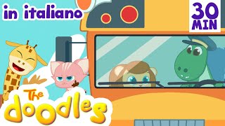 Le Ruote Del Bus  30 minuti di Canzoni per bambini con i Doodles in Italiano [upl. by Autum]