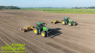 Kilveren  Leveling  Land Nivellierung  2x John Deere  BOS  Wilgenburg [upl. by Aldin]