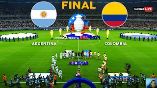 ARGENTINA vs COLOMBIA  FINAL COPA AMÉRICA 2024  MESSI vs JAMES  REALISTIC PES GAMEPLAY [upl. by Anilatsyrc]