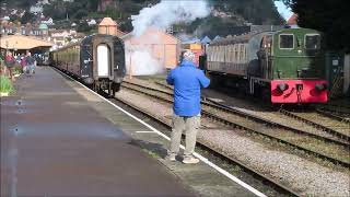 FIRST TRAIN AWAY FROM MINEHEAD AND WE CATCH IT FROM WILLITON WSR 2 APRIL 2024 [upl. by Aicatsan]