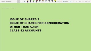 Issue of Shares 2 Class 12 Accounts [upl. by Clea]