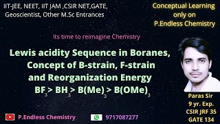 Lewis acidity Sequence in boranes Concept of Bstrain Fstrain and Reorganization energy [upl. by Etnaik]