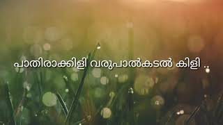 Pathiraakkili varu palkadal kili with lyrics kizhakkan pathrose [upl. by Odragde760]