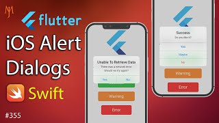 Flutter Tutorial  Show iOS Alert Popup Dialog  SwiftUI In Flutter  Cupertino Alert Dialog [upl. by Ahseiuqal]