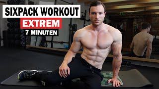 7 Minuten Sixpack Workout für Zuhause  Extrem Effektiv  Sascha Huber [upl. by Arobed463]