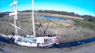 Tall Ship La Malouine docks at Port Annan [upl. by Thirza]