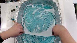 209 Marbling Tutorial Part 2 Ebru Marbling Silk Handkerchiefs [upl. by Nylirej96]