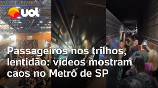 Metrô tem problema na Linha 3Vermelha Falha deixa passageiros presos e plataformas lotadas vídeos [upl. by Ivan]