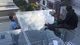 12mm Toughened Glass Fitting After Dasai Paxi ko kam At Khumalter [upl. by Niessuh]