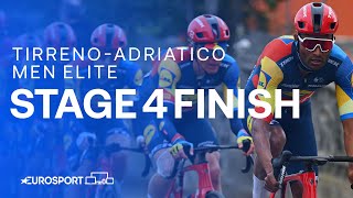 An ELECTRIFYING sprint finish ⚡️  Stage 4 Finish TirrenoAdriatico 2024  Eurosport Cycling [upl. by Aamsa948]