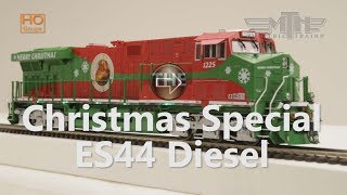 MTH HO Christmas ES44 Diesel Spotlight [upl. by Cuda]