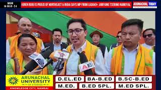 Kiren Rijiu is Proud of Northeast amp India says MP from Ladakh Jamyang Tsering Namgyal [upl. by Hailee471]