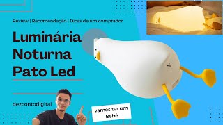 Luminária Noturna Pato Led Mesa Apoio Celular Decorativo [upl. by Nivlac]