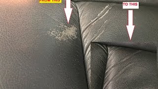 How To Repair NASTY LEATHER SEATS in Seconds WITHOUT Spray Paint [upl. by Atenahs]