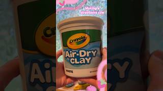 Making a strawberry cow 🐮🍓 youtubeshorts art clay [upl. by Elleuqar]