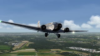 Aerofly FS4 I Ju 52 I Monchengladbach  Dusseldorf EDLNEDDL [upl. by Mccahill]