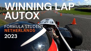 Formula Student Netherlands 2023  Autocross Winning Lap Onboard  Joanneum Racing Graz [upl. by Isadora269]