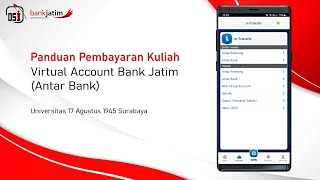 Panduan Pembayaran Kuliah Untag Surabaya via Virtual Account Bank Jatim Antar Bank [upl. by Jolie]