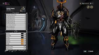 warframe RHINO PRIME 3rd skin fashionframe with details [upl. by Thurman]