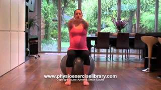 Exercises for Pregnancy Swiss Ball Chest Stretch [upl. by Ganny]