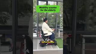 Fully automatic folding mobility scooter that can easily navigate obstacles mobilityscooter [upl. by Coletta]