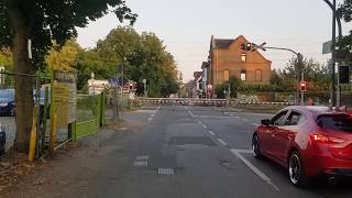 Bahnübergang WiesbadenSchierstein Freudenbergstraße  Railroad Crossing  Spoorwegovergang [upl. by Brigida535]