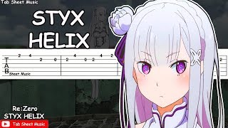 ReZero Ending 1  STYX HELIX Guitar Tutorial [upl. by Sipple]