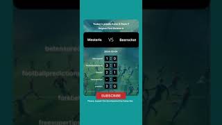 Westerlo vs Beerschot Today Prediction football predictions bettingtips [upl. by Thorvald]