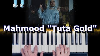 Mahmood Tuta Gold  Sanremo 2024  note per Piano Pianoforte Pianola Tastiera Flauto dolce [upl. by Adeys]