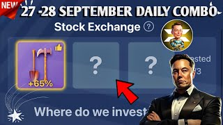 X Empire Investment Fund Today 27 September  Musk Empire Daily Combo  X Empire Investment Today [upl. by Nylkcaj713]